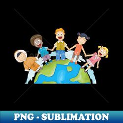 drawing of a diversity children - creative sublimation png download - stunning sublimation graphics