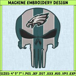 nfl philadelphia eagles skull embroidery design, nfl football logo embroidery design, famous football team embroidery design, football embroidery design, pes, dst, jef, files