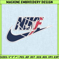 nike nfl new orleans saints logo embroidery design, nike nfl logo sport embroidery machine design, famous football team embroidery design, football brand embroidery, pes, dst, jef, files