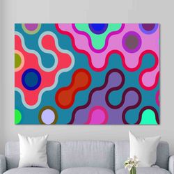 keith wall decor canvas, keith colorful canvas, keith haring canvas, colorful art canvas, trend now wall art