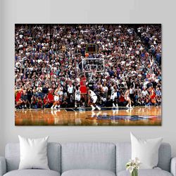 michael jordan last shot canvas , michael jordan signature canvas art, ready to hang canvas , best basketball player art