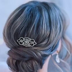 headpiece art deco hair comb, wedding hair clip, art deco hair comb vintage style, crystal bridal hair, wedding accessor