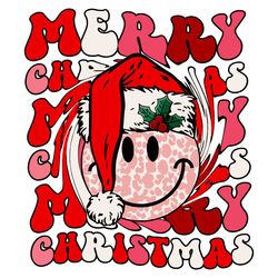 merry christmas smiley face svg