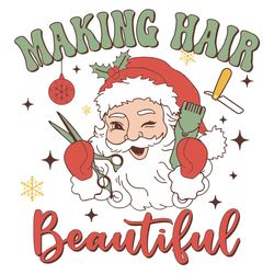 retro vintage making hair beautiful svg digital cricut file