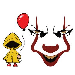 you will float too horror clown balloon svg file for cricut