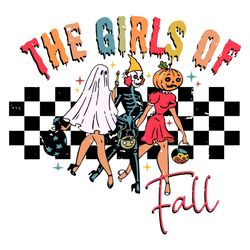 the girls of fall 90s halloween svg graphic design file