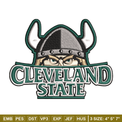 cleveland state vikings embroidery design, cleveland state vikings embroidery, sport embroidery, ncaa embroidery.