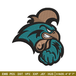 coastal carolina chanticleers embroidery design, logo embroidery, logo sport, sport embroidery, ncaa embroidery.