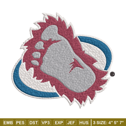 colorado avalanche logo embroidery, nhl embroidery, sport embroidery, logo embroidery, nhl embroidery design