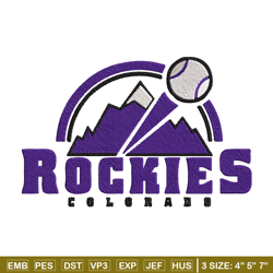 colorado rockies logo embroidery design, logo sport embroidery, baseball embroidery, logo design, mlb embroidery.