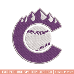 colorado rockies logo embroidery design, logo sport embroidery, baseball embroidery, logo shirt, mlb embroidery. (1)