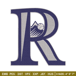 colorado rockies logo embroidery design, logo sport embroidery, baseball embroidery, logo shirt, mlb embroidery. (10)