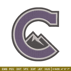 colorado rockies logo embroidery design, logo sport embroidery, baseball embroidery, logo shirt, mlb embroidery. (11)