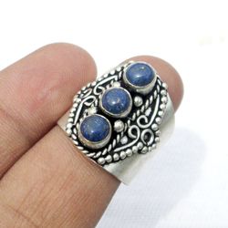 lapis lazuli ethnic handmade adjustable ring jewelry india