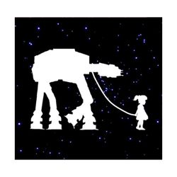 star wars robot with girl svg decal clipart download cut with sillhouette or cricut vinyl cutter