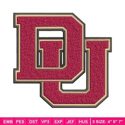 denver pioneers embroidery design, denver pioneers embroidery, logo sport, sport embroidery, ncaa embroidery.