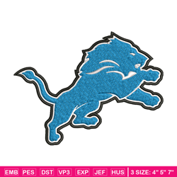 detroit lions logo embroidery, nfl embroidery, sport embroidery, logo embroidery, nfl embroidery design.