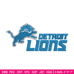 detroit lions logo embroidery, nfl embroidery, sport embroidery, logo embroidery, nfl embroidery design