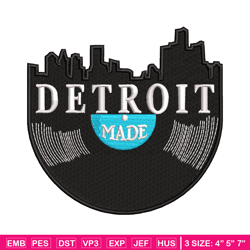 detroit made embroidery design, detroit made embroidery, logo design, embroidery file, logo shirt, digital download.