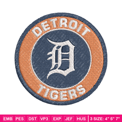 detroit tigers logo embroidery design, logo sport embroidery, baseball embroidery, logo shirt, mlb embroidery. (10)