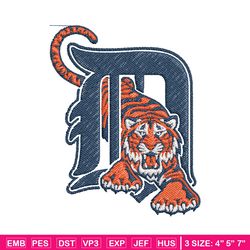 detroit tigers logo embroidery design, logo sport embroidery, baseball embroidery, logo shirt, mlb embroidery. (22)