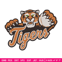 detroit tigers logo embroidery design, logo sport embroidery, baseball embroidery, logo shirt, mlb embroidery. (6)