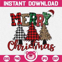 merry christmas trees png, sublimation design, digital download, buffalo plaid png, christmas tree cheetah, christmas pn