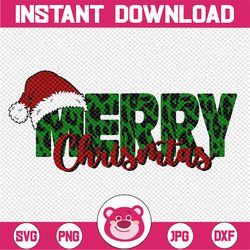 leopard print merry christmas with santa hat, png, christmas png digital design, holiday sublimation design download, pr
