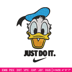 donald duck nike embroidery design, donald duck cartoon embroidery, nike design, embroidery file, instant download.