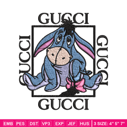 eeyore gucci embroidery design, winnie the pooh embroidery, cartoon design, embroidery file, instant download.