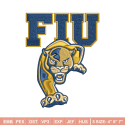 fiu panthers embroidery design, fiu panthers embroidery, logo sport, sport embroidery, ncaa embroidery.