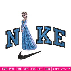 elsa x nike embroidery design, dinsey embroidery, brand embroidery, embroidery file, logo shirt, digital download