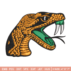 florida a&m rattlers embroidery design, florida a&m rattlers embroidery, logo sport, sport embroidery, ncaa embroidery.