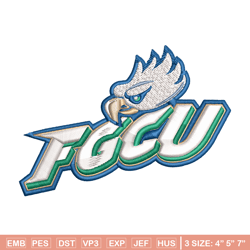 florida gulf coast eagles embroidery design, florida gulf coast eagles embroidery, sport embroidery, ncaa embroidery.