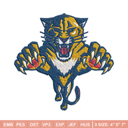 florida panthers logo embroidery, nhl embroidery, sport embroidery, logo embroidery, nhl embroidery design.