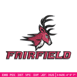 fairfield stags embroidery design, fairfield stags embroidery, logo sport, sport embroidery, ncaa embroidery.
