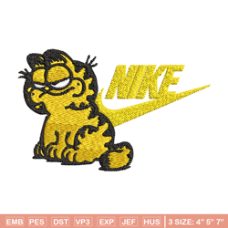 garfield nike embroidery design, cartoon embroidery, nike design, embroidery file, cartoon shirt, instant download.