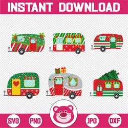 christmas truck png bundle, red truck farmhouse christmas png holiday tree decoration png files for cricut downloads sil