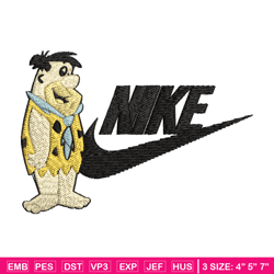 fred flintstone nike embroidery design, fred flintstone embroidery, nike design, embroidery file, instant download.