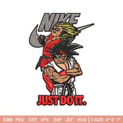 goku and vegeta nike embroidery design, dragon ball embroidery, nike design, embroidery file, instant download.