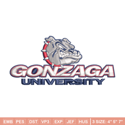 gonzaga bulldogs embroidery design, gonzaga bulldogs embroidery, logo sport, sport embroidery, ncaa embroidery.