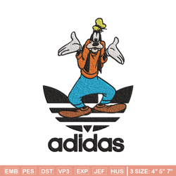 goofy adidas embroidery design, adidas embroidery, brand embroidery, embroidery file,logo shirt,digital download