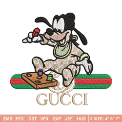 goofy baby gucci embroidery design, gucci embroidery, embroidery file, logo shirt, sport embroidery, digital download