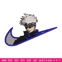 gojo satoru embroidery design, jujutsu kaisen embroidery, anime design, embroidery file, logo shirt, digital download