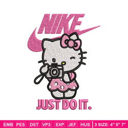 hello kitty nike embroidery design, hello kitty cartoon, embroidery, nike design, embroidery file, instant download