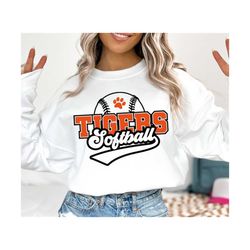 tigers svg png, tiger svg, softball svg, tiger softball svg, tigers sublimation, tigers love svg, tiger paw svg, softbal