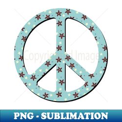star flowers symbol of peace - artistic sublimation digital file - spice up your sublimation projects