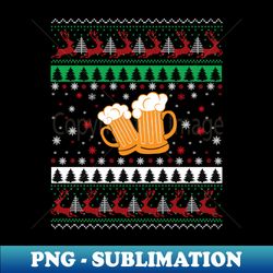 beer ugly christmas sweater - high-quality png sublimation download - perfect for creative projects