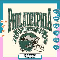 nfl philadelphia eagles embroidery design, nfl football logo embroidery design, famous football team embroidery design, football embroidery design, pes, dst, jef, files