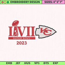 nfl super bowl lvii kansas city chief embroidery design, nfl football logo embroidery design, famous football team embroidery design, football embroidery design, pes, dst, jef, files